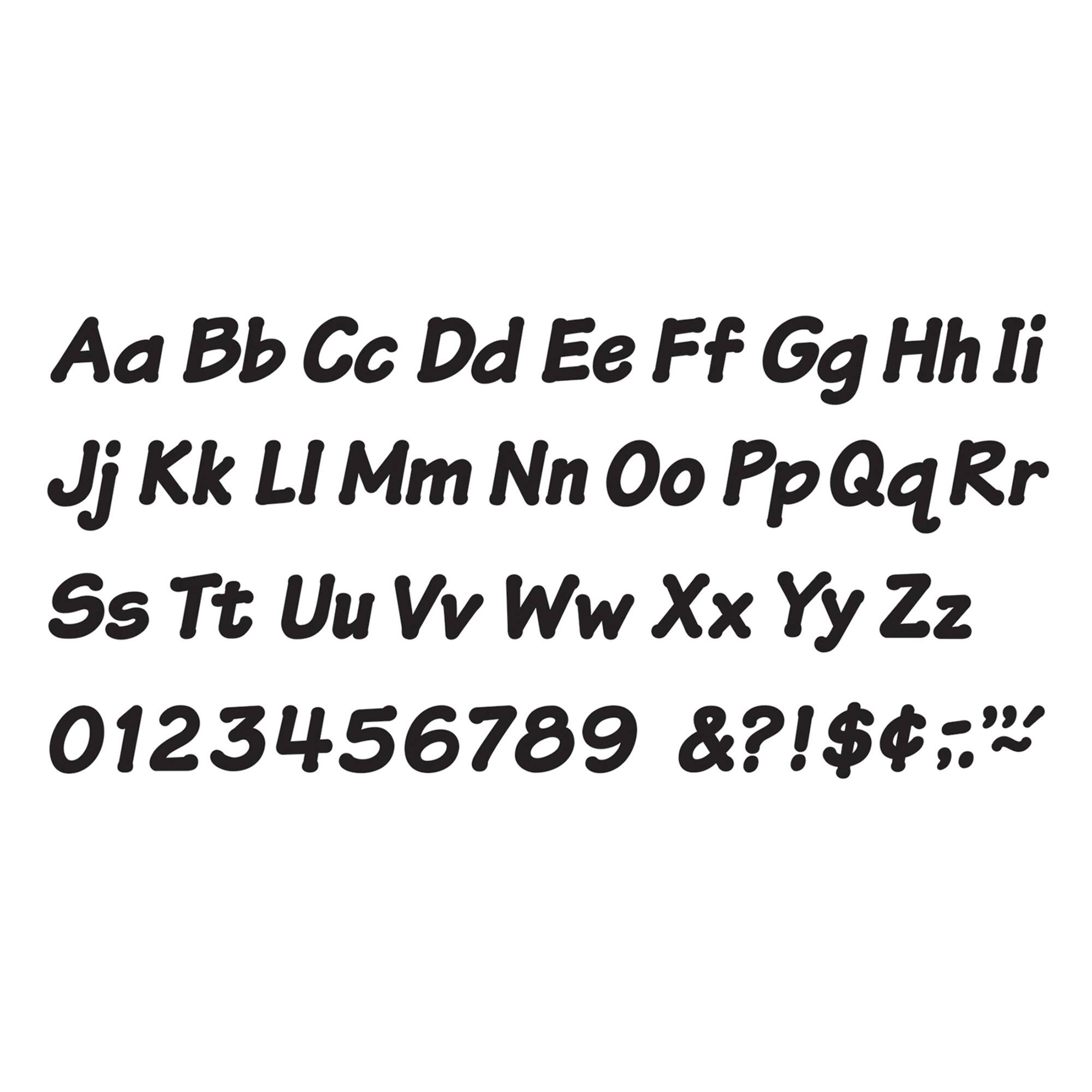 TREND Enterprises® Black 4" Italic Uppercase/Lowercase Ready Letters® Combo Pack, 3 Packs of 582